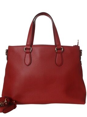 Prada Classic Red Leather Tote Bag - Women's Handbag